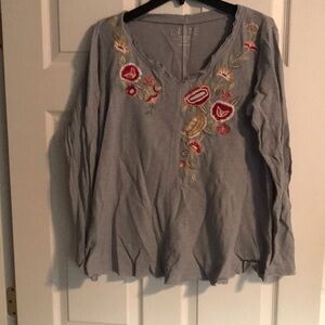 Caite Embroidered Cotton Top